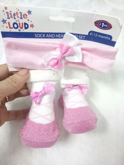 Set phu kiện tất kèm băng đô xuất Anh