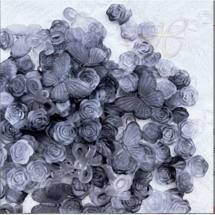 Set 20 Hoa Hồng Màu gradient Trang Sức