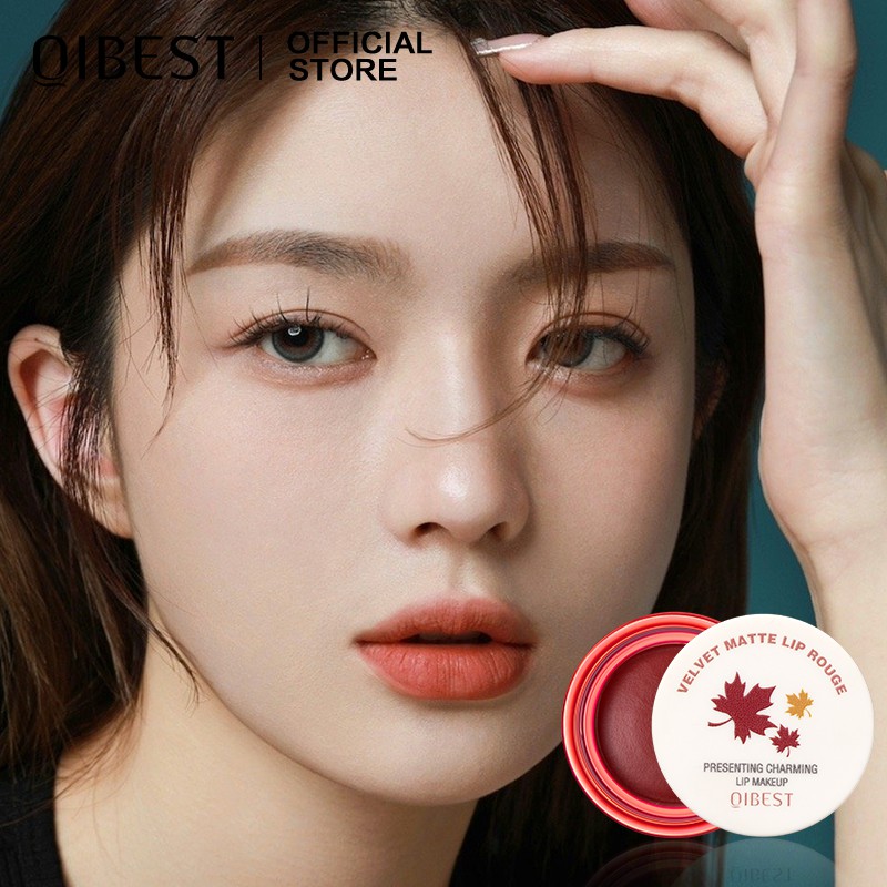 Son môi QIBEST 25g chất nhung lì mịn 6 màu tuỳ chọn kèm cọ | BigBuy360 - bigbuy360.vn