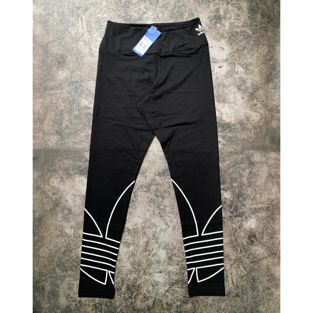 (HÀNG XUẤT XỊN) Quần Legging das logo to 1655 BIG LOGO OUTLINE TREFOIL TIGHTS Made in Cambodia full tag code | BigBuy360 - bigbuy360.vn