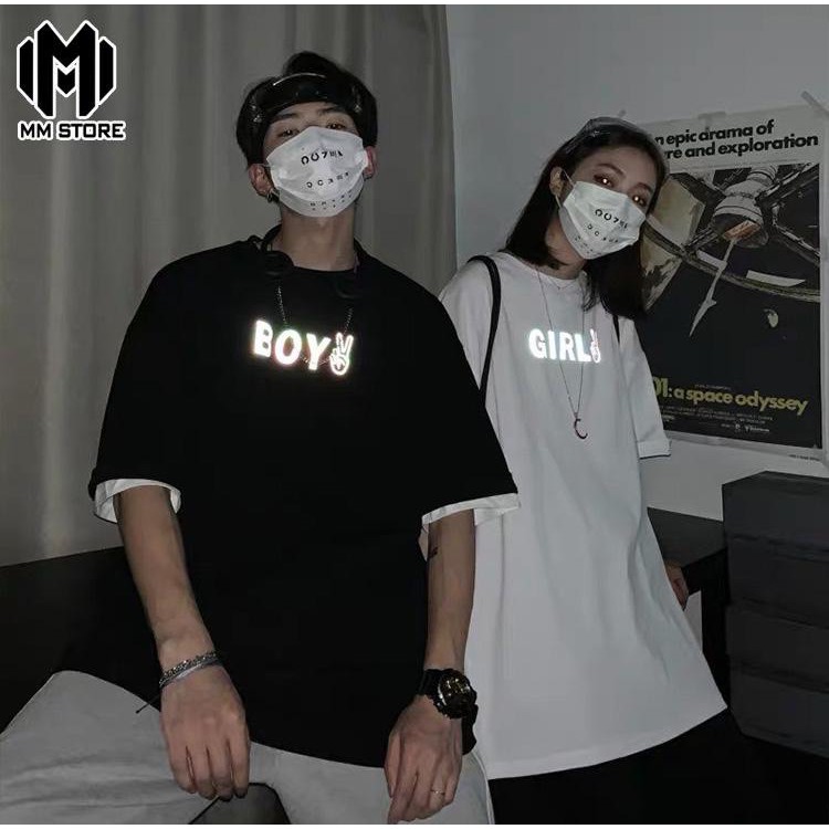 Áo thun Tay lỡ Unisex phản quang AOSSI áo phông form rộng - BOY & GIRL | BigBuy360 - bigbuy360.vn
