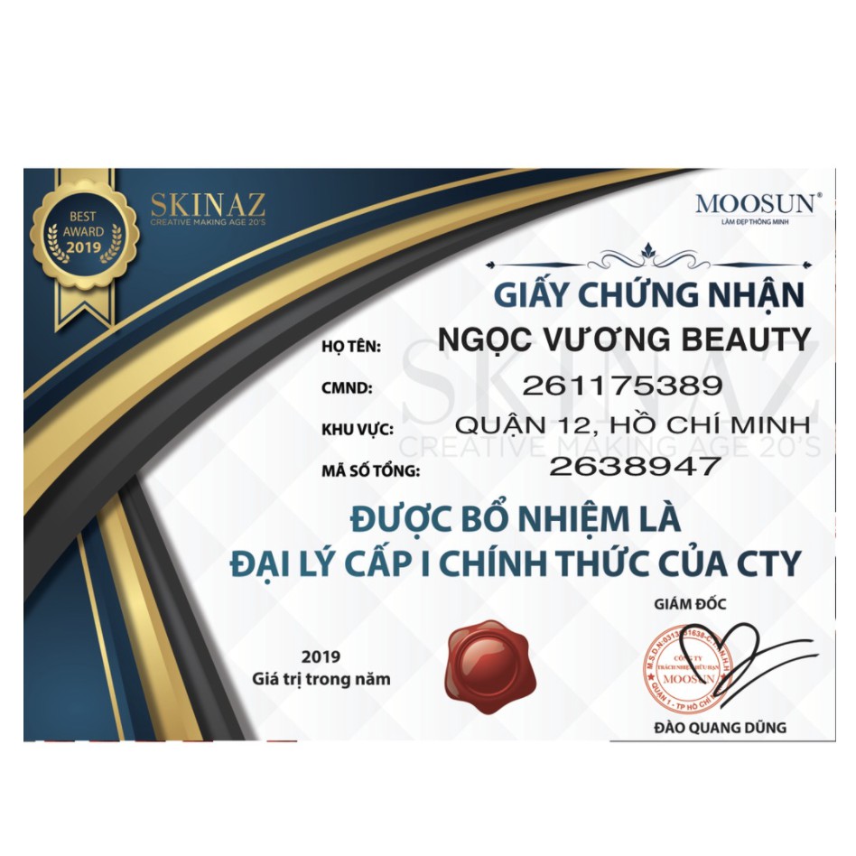 Combo dưỡng da ban ngày cao cấp Skinaz