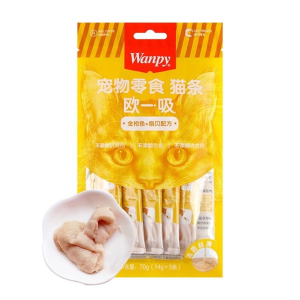 Súp/ Sốt thưởng cao cấp cho mèo Wanpy Treat thanh 14g