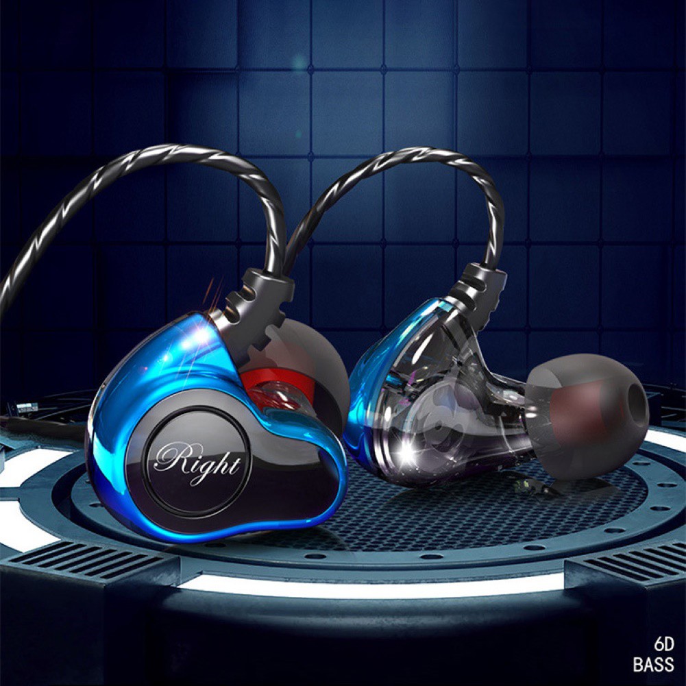 Tai Nghe Nhét Tai Thể Thao Hel + S610 4 Lõi Kép 3.5mm Hifi 6d