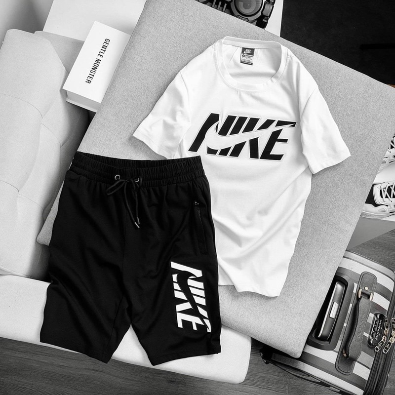 Đồ bộ thể thao thời trang nam có hoạ tiết in cao nhiệt, Bộ cộc mùa hè phong cách hàn quốc cotton co dãn btshop m-xl