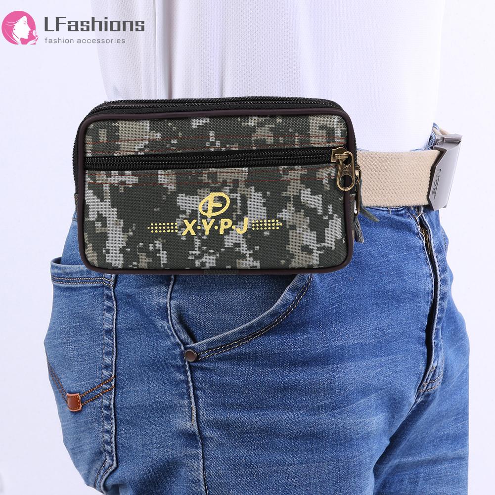 ☆Lfashion☆ Ví Nam Hai Ngăn In Họa Tiết Rằn Ri Kiểu Vintage Cá Tính