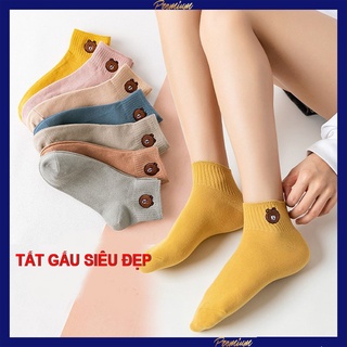 Tất Gấu Brown siêu đẹp, tất vớ cổ ngắn gửi ngẫu nhiên màu