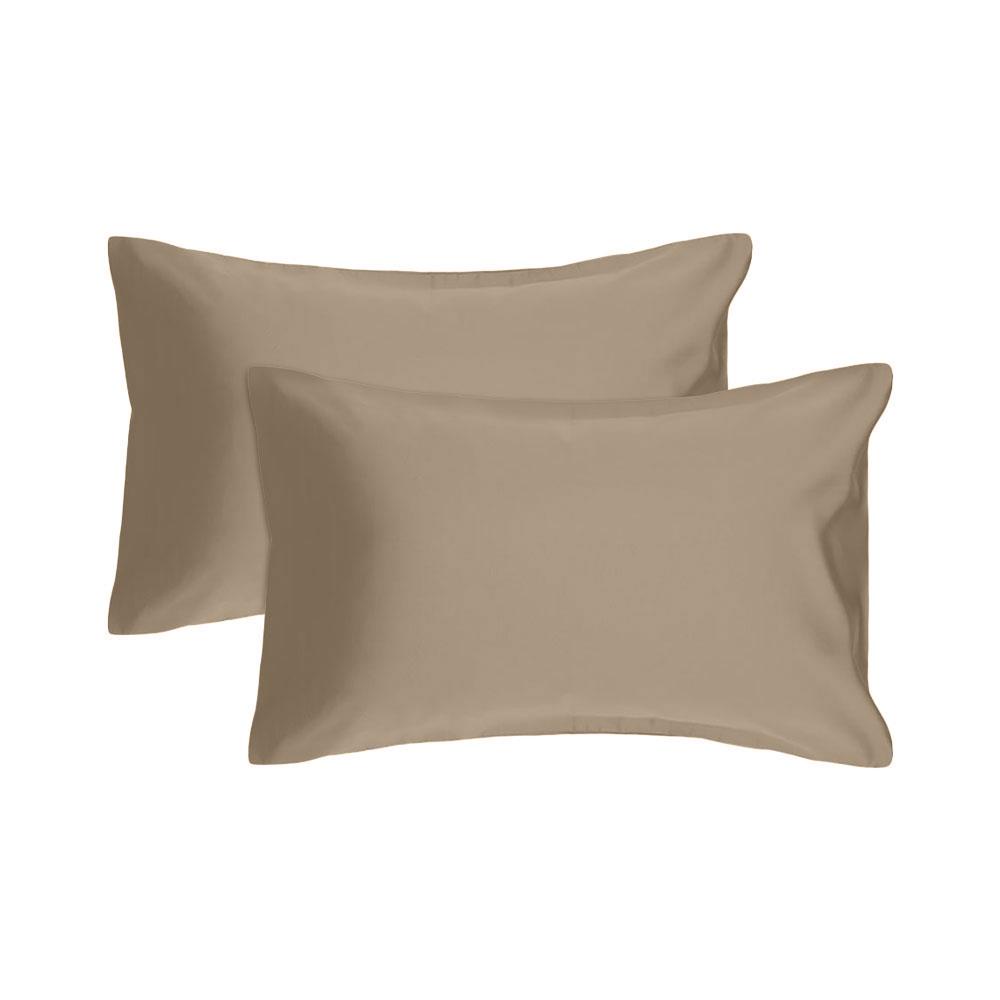 HomeBase HLS Vỏ gối bằng Cotton Sateen mềm mại 380TC Thái Lan W76.2xH50.8cm màu nâu