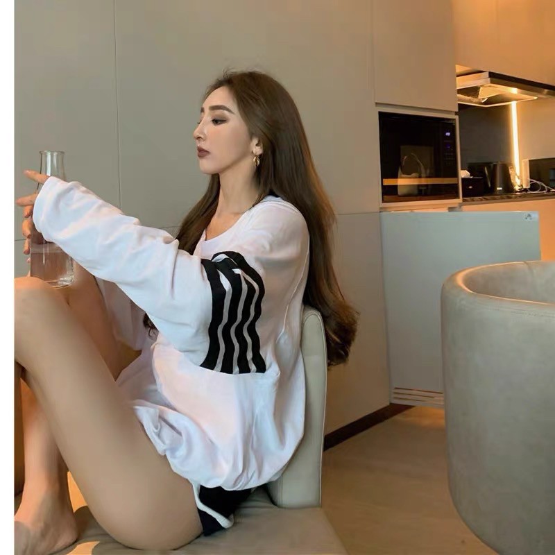 Áo thun from rộng sọc tay Ulzzang