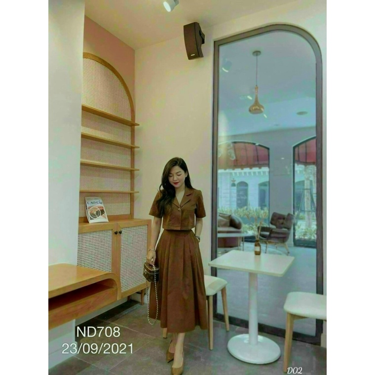 SET VÁY TUYẾT MƯA NÂU SIÊU CUTE, DỄ THƯƠNG CHO CHỊ EM UP Shop Valentina