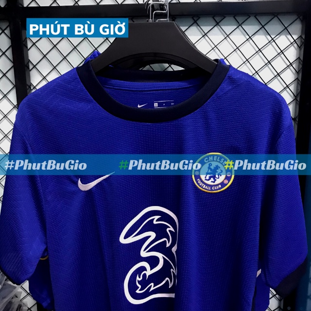 Áo Bóng Đá Thể Thao Đá Banh CLB CHELSEA Xanh Sân Nhà Chất Polyester, Hàng Thailand Thi Đấu Phút Bù Giờ Sport