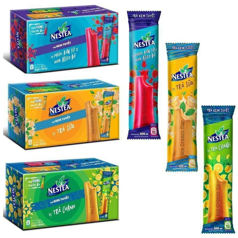 Một hộp - 6 chiếc kem tuyết NESTEA vị trà sữa