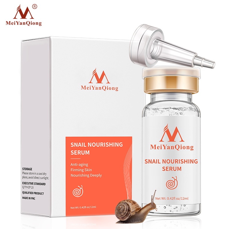 Serum Dưỡng Phục Hồi Tinh Chất Ốc Sên MeiYanQiong 12ml Dưỡng Trắng Da Và Thu Nhỏ Lỗ Chân Lông Cải Thiện Vết Thâm Lõm Snail Repair Serum 12ML