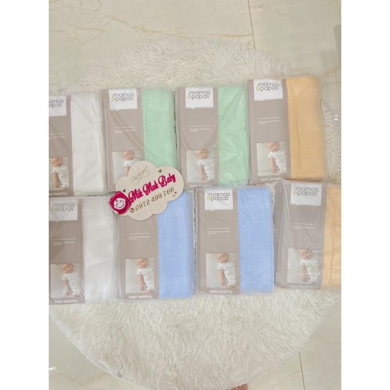 Chăn lưới cho em bé chống ngạt mamas&amp;papas, chăn đắp 4 mùa kích thước 120*150cm