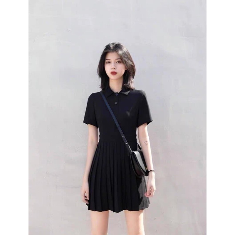 VÁY POLO DÁNG XOÈ XANH THAN