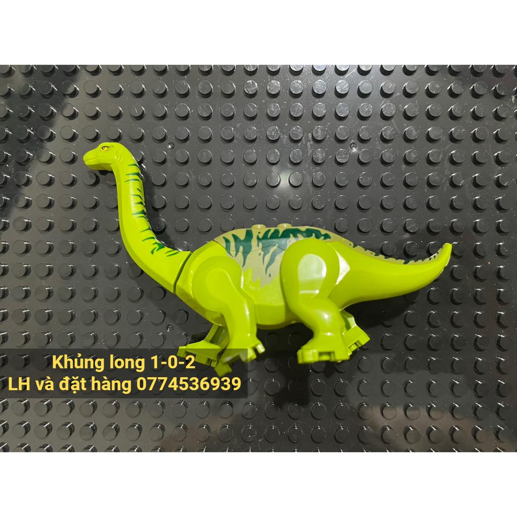 Khủng Long Cổ Dài Đặc Biệt Xanh Lá Hãng Lele con dài 11.6cm x cao 8cm