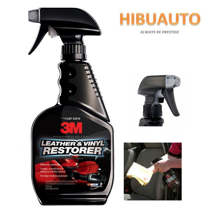 Chất bảo dưỡng Da Nhựa Cao Su 3M 39040 Leather and Vinyl Restorer Chai 473ml