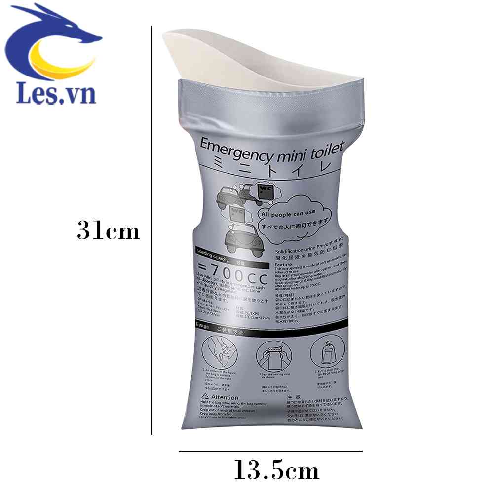 Túi Đi Vệ Sinh Khẩn Cấp Sử Dụng Một Lần Tiện Lợi