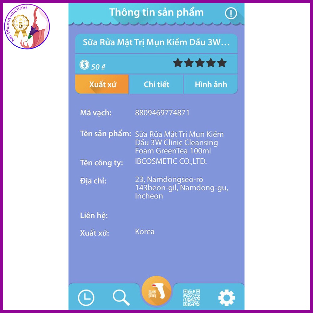 Sữa rửa mặt 3W Clinic chiết xuất trà xanh chống oxy hóa và làm sạch da 100ml Hàn Quốc | BigBuy360 - bigbuy360.vn