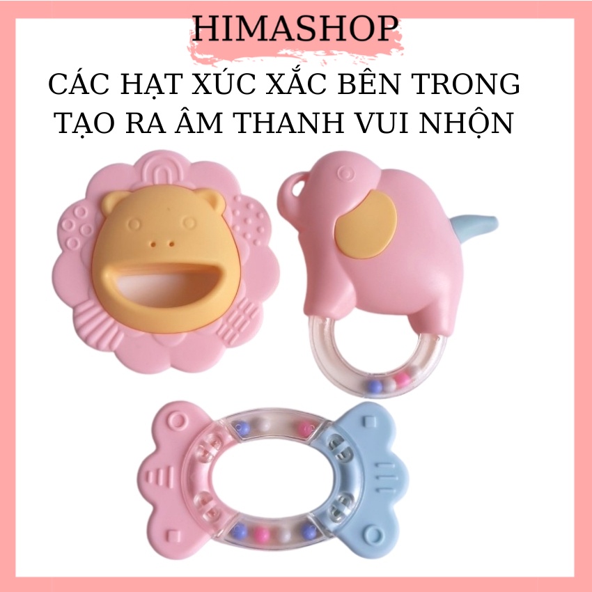 Xúc Xắc Lục Lạc Gặm Nướu Silicon Cho Bé HIMASHOP H013 Hàng Cao Cấp Tiệt Trùng Được