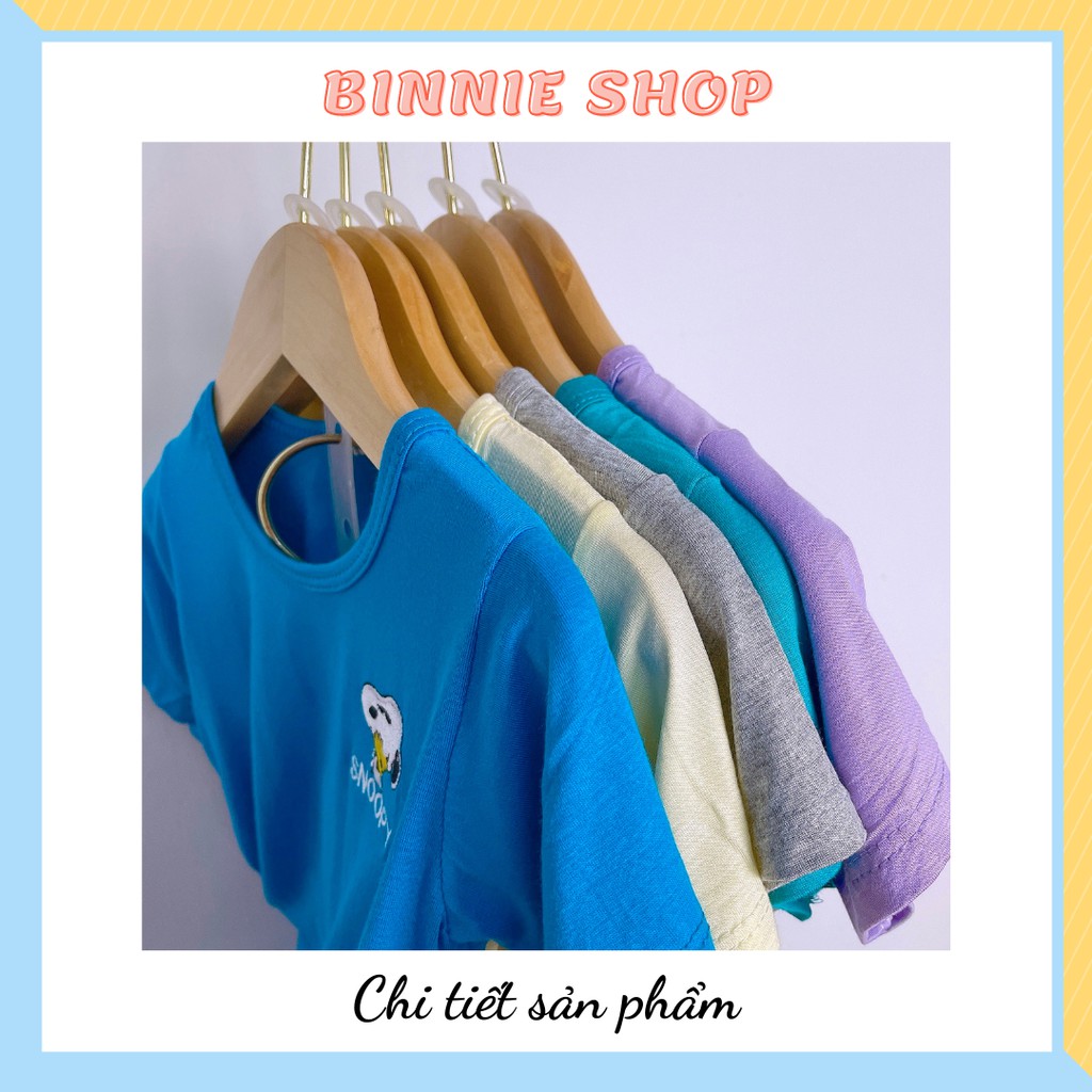 Bộ tay ngắn quần dài BINNIE SHOP Bộ Alibaba thêu hình Snoopy chất thun lạnh mềm, mát cho bé từ 8 đến 19kg - hàng VN