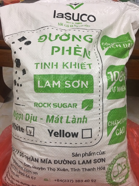 Đường phèn Lam Sơn tinh khiết dạng viên gói 1kg