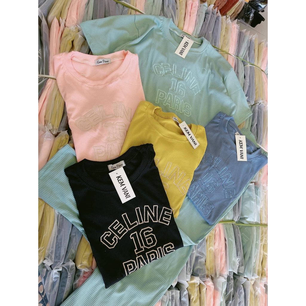 Đồ bộ nữ, set đồ bộ quần baggy đai cao có túi và áo croptop ngắn tay form rộng THÊU CHỮ vải thun cotton gân borip dày