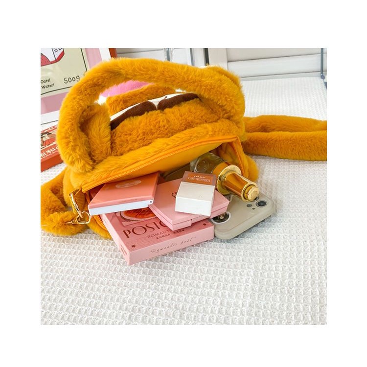 Túi đeo vai vải bông hình nhân vật hoạt hình dễ thương Stitch/Chú Sóc/Hổ/Gấu Pooh - kích thước - 27 x 22 x 15CM