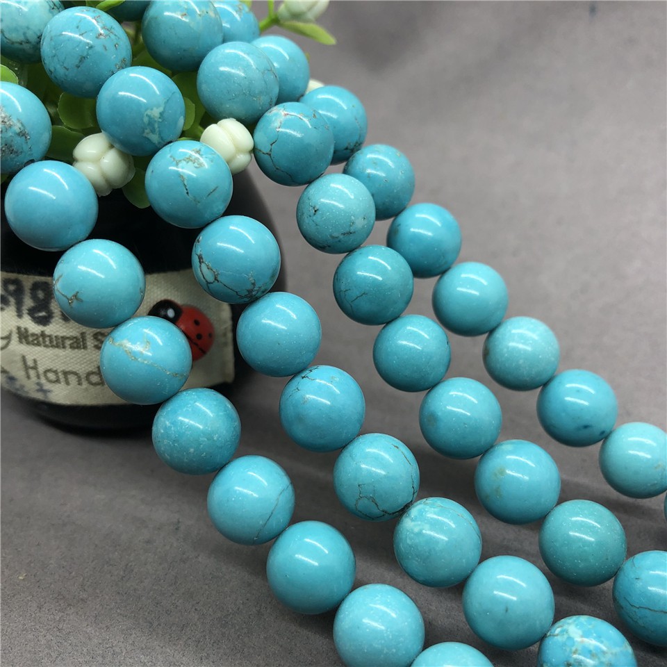 Chuỗi Hạt Đá Ngọc Lam Tự Nhiên 4-12mm Dùng Làm Vòng Tay Diy