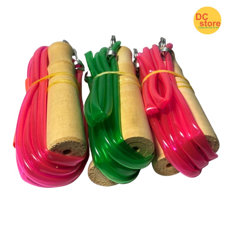Dây Nhảy Thể Thao Cán Gỗ Dây Nhựa Dài 2m Cho Bé Tập Thể Dục