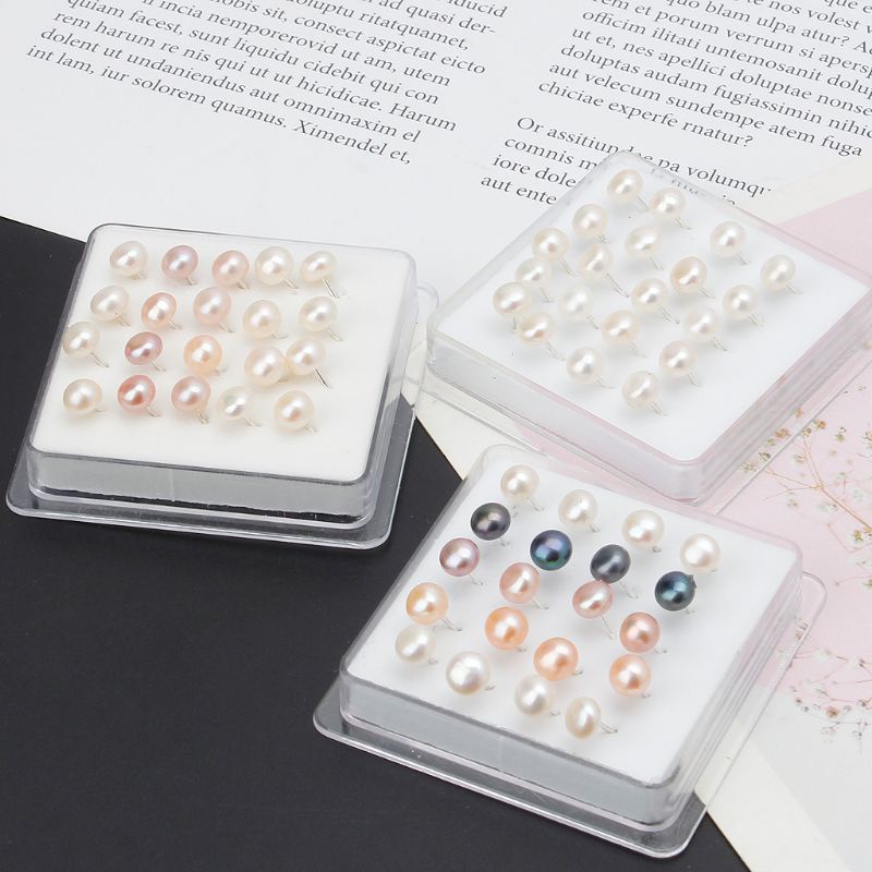 Set 10 Đôi Bông Tai Ngọc Trai Giả Màu Sắc Thời Trang Cho Mẹ Và Bé