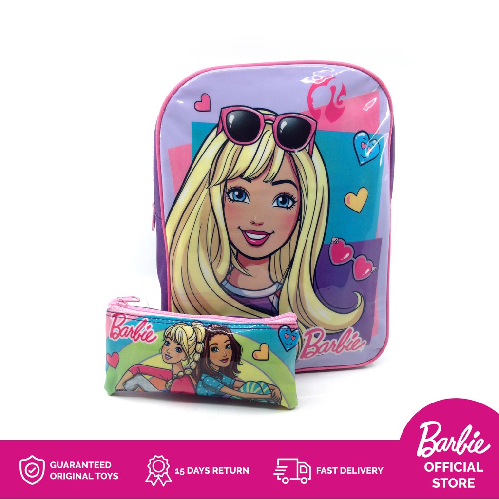 Ba lô túi xách cho búp bê Barbie (màu tím)