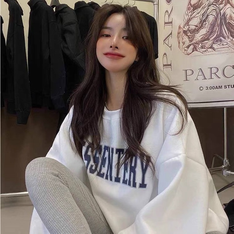 Áo hoodie nam nữ,Áo sweater nỉ nam nữ from rộng Unisex chất nỉ ngoại siêu dày dặn in hình chữ đen trắg | BigBuy360 - bigbuy360.vn