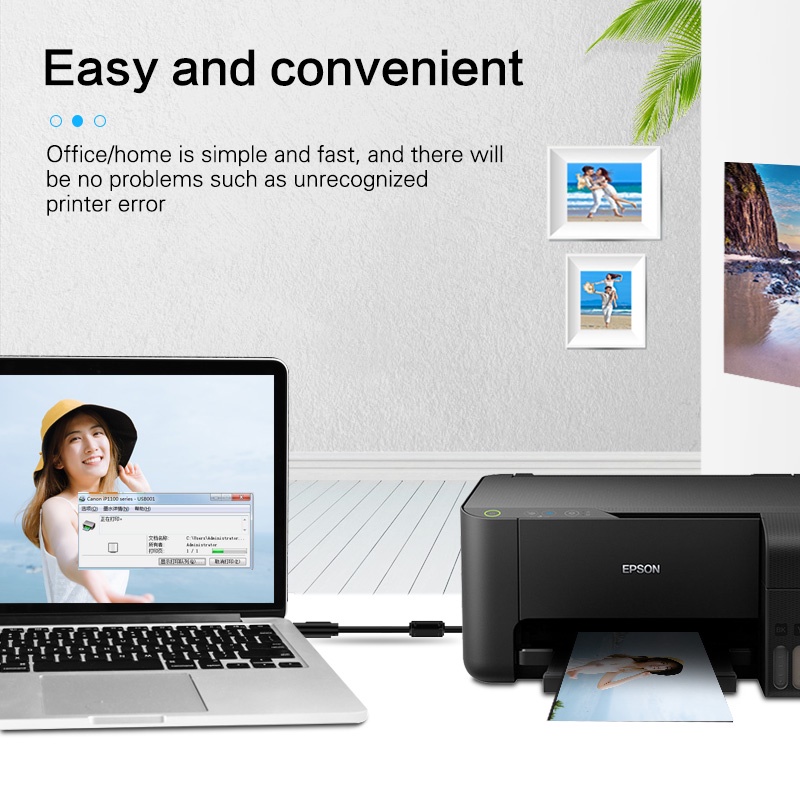 Cáp Truyền Dữ Liệu Hdoorlink Cho Máy In Canon Epson Cổng Usb 3.0 Dài 1m / 3m | WebRaoVat - webraovat.net.vn