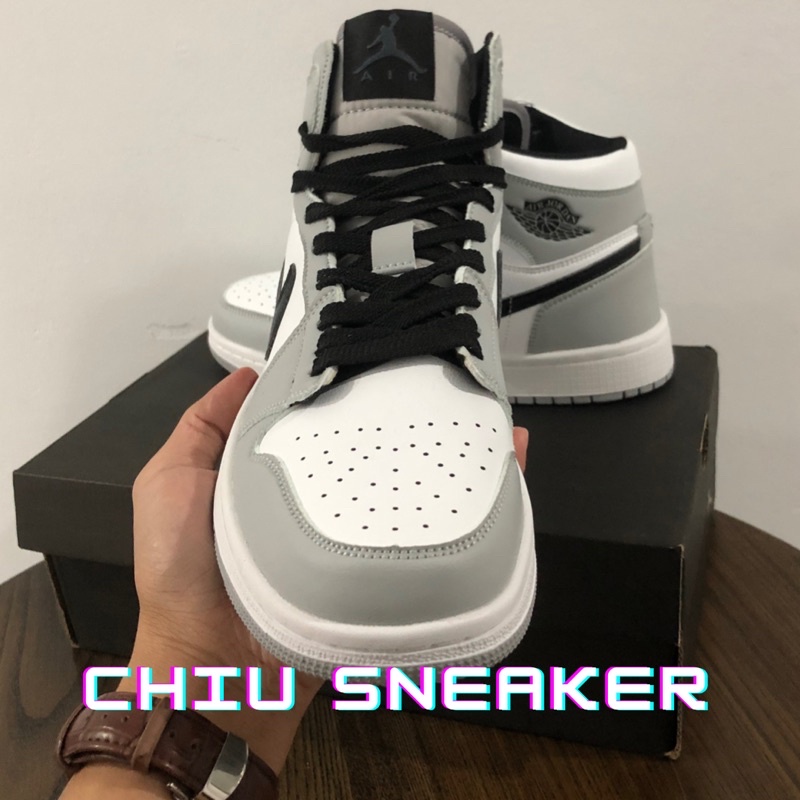 Giày thể thao nam nữ Jordan 1 cổ cao xám smoke giày sneaker air Jordan 1 cổ cao giày jd1 xám cổ cao