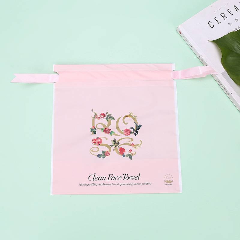 In hoa hồng tại chỗ Túi du lịch mờ 21 * 29 Gói Vẽ dây Ribbon Túi lưu trữ Túi quà tặng