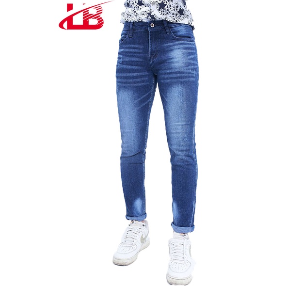 Quần jean dài nam LB , màu xanh thời trang cao nhẹ, chất jean dày, co giãn tốt, DNB thumbnail