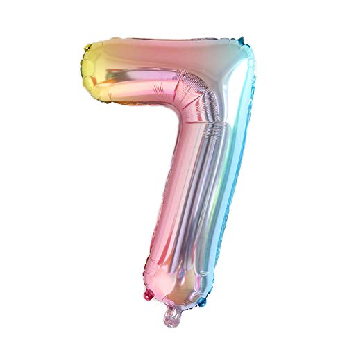 Bóng Bay Kỹ Thuật Số 32 Inch Màu Sắc Gradient Độc Đáo Trang Trí Tiệc Sinh Nhật