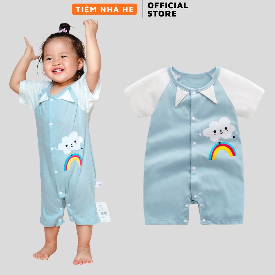 Body Đùi Cho Bé Trai Bé Gái Tiệm Nhà He Đồ Liền Thân Chất Cotton Họa Tiết Dễ Thương Fullsize 0-2 Tuổi