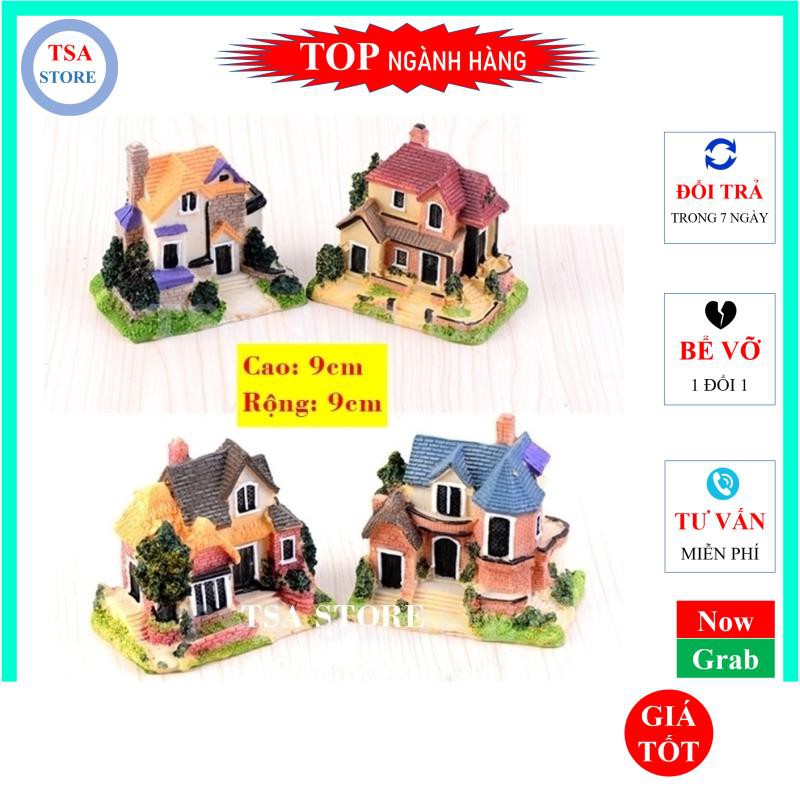 Phụ kiện tiểu cảnh terrarium Biệt thự 2 tầng trang trí tiểu cảnh/chậu cây mini/hồ cá/bonsai/hòn non bộ/sen đá/xương rồng