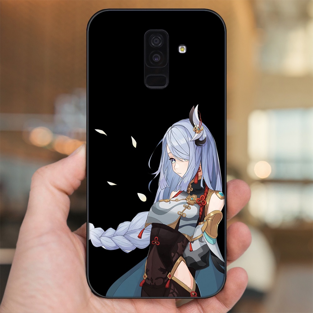 Ốp lưng Samsung A6 Plus viền đen in hình Shenhe Genshin Impact