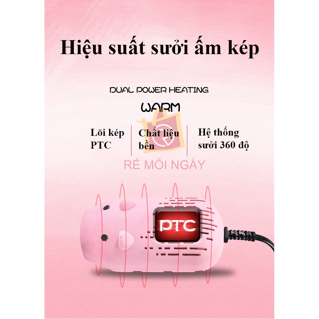 Máy sấy khô giầy hình heo ngộ nghĩnh