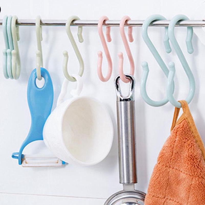 Móc Chữ S Nhựa Cao Cấp SET 8 MÓC Treo Quần Áo Treo Đồ Đạc Treo Hàng Đa Năng MS2194
