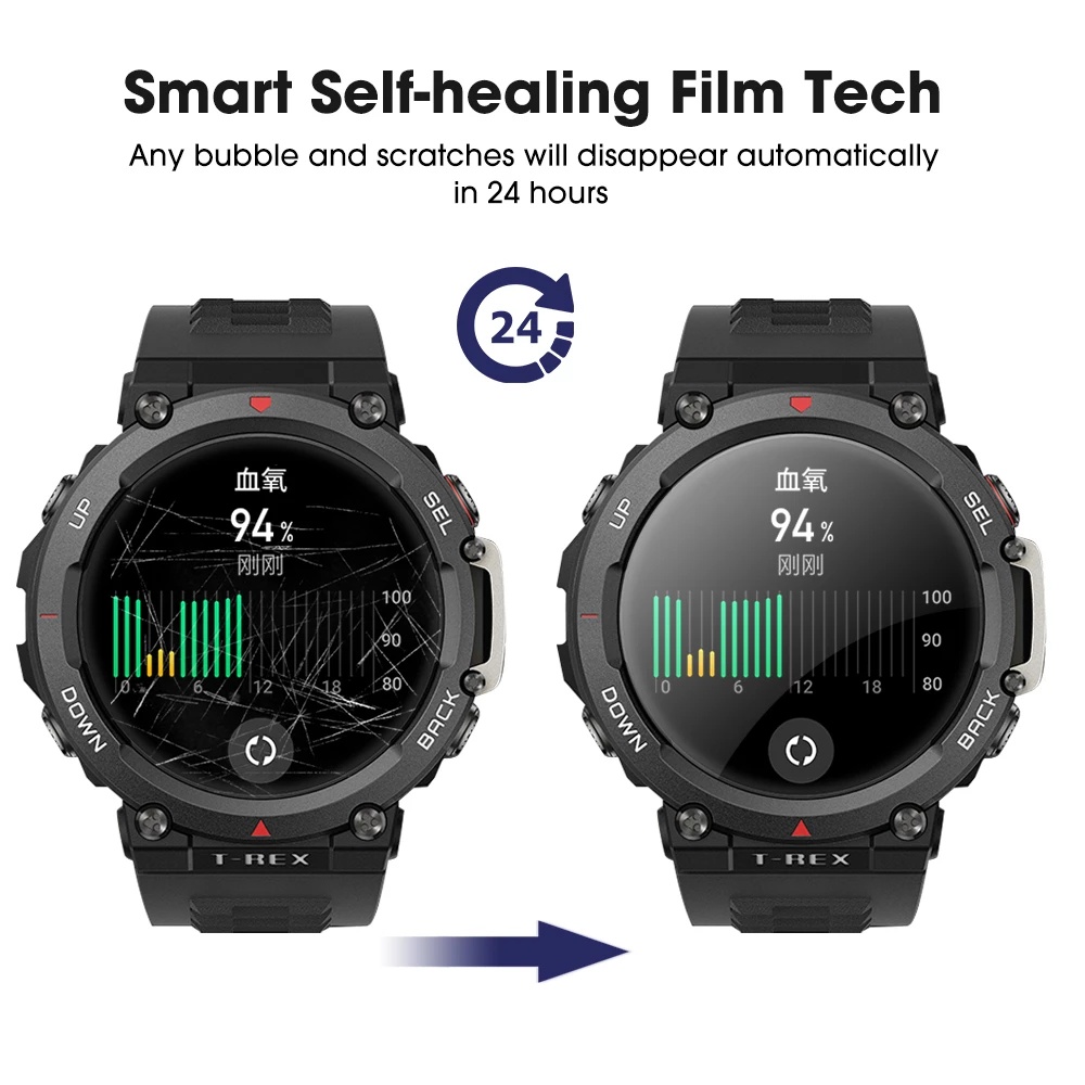 1 Miếng Dán Màn Hình Chống Trầy Bằng TPU Hydrogel Cho Đồng Hồ Thông Minh Amazfit T-Rex