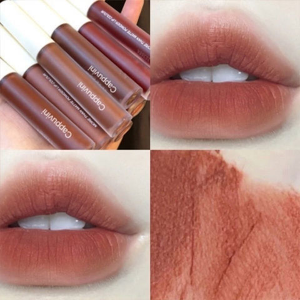 [Hàng Có Sẵn Giao Hàng] Son Môi Cappuvini Màu Nhung Lì Chống Thấm Nước