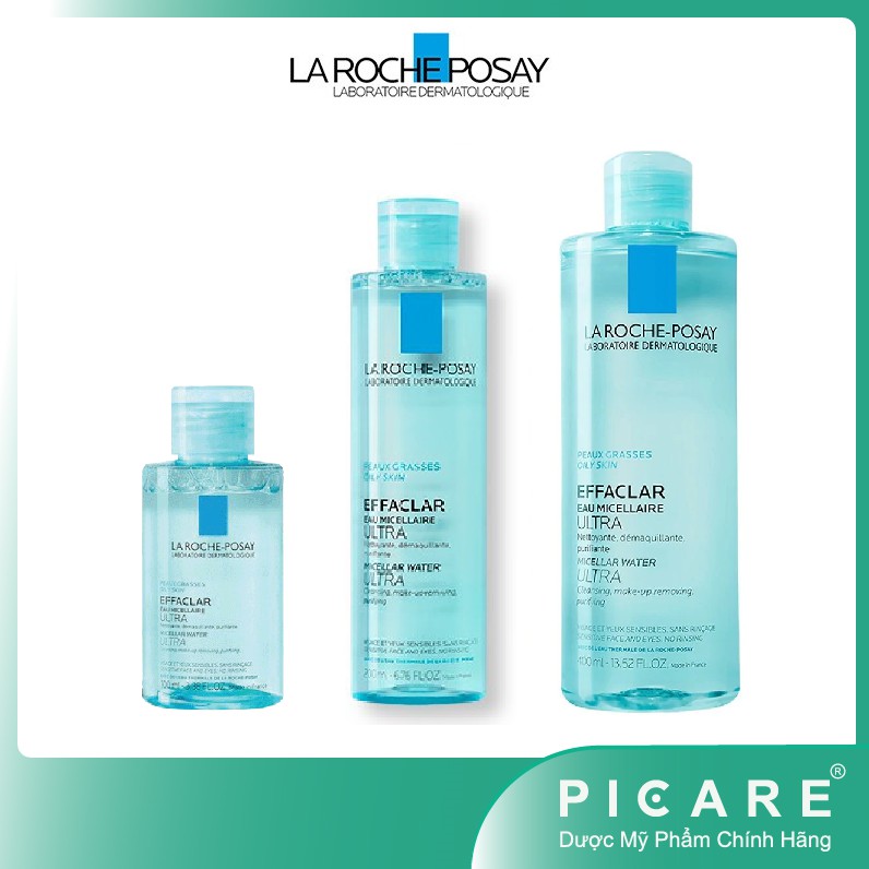 Nước tẩy trang dành cho da dầu mụn La Roche Posay Effaclar Micellar Water Ultra Oily Skin (100ml - 200ml - 400ml)