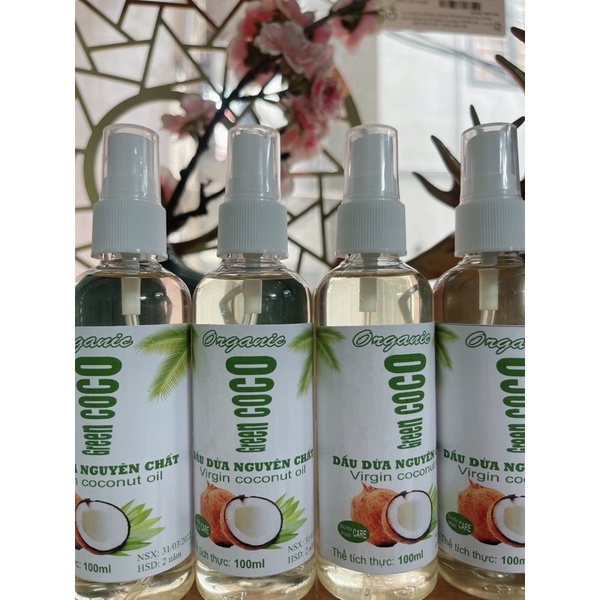 Dầu dừa 100ml nguyên chất 100% ép lạnh dừa Gren Coco