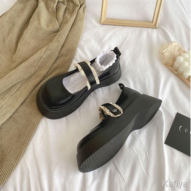 Cổ điển Mary Jane giày da nhỏ nữ mùa hè  mới cô gái đầu tròn đầu mềm với váy dày đáy Nhật Bản jk giày đơn đầu lớn | WebRaoVat - webraovat.net.vn