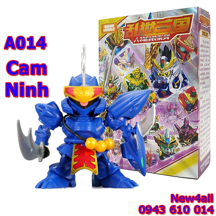 [Gundam] Đồ chơi lắp ghép xếp hình nhựa Gundam Cam Ninh A014 - Mô hình SD Gundam Tam Quốc giá rẻ đẹp cho bé trên 8 tuổi