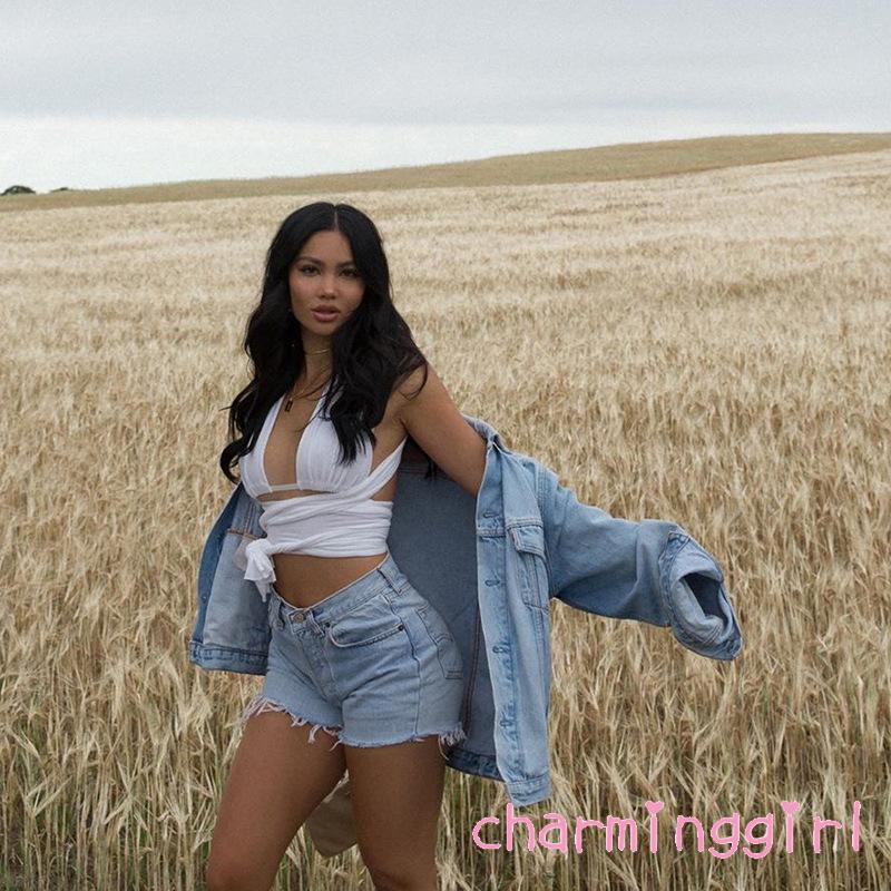 Áo dây màu trơn thiết kế sáng tạo thời trang nữ quyến rũ